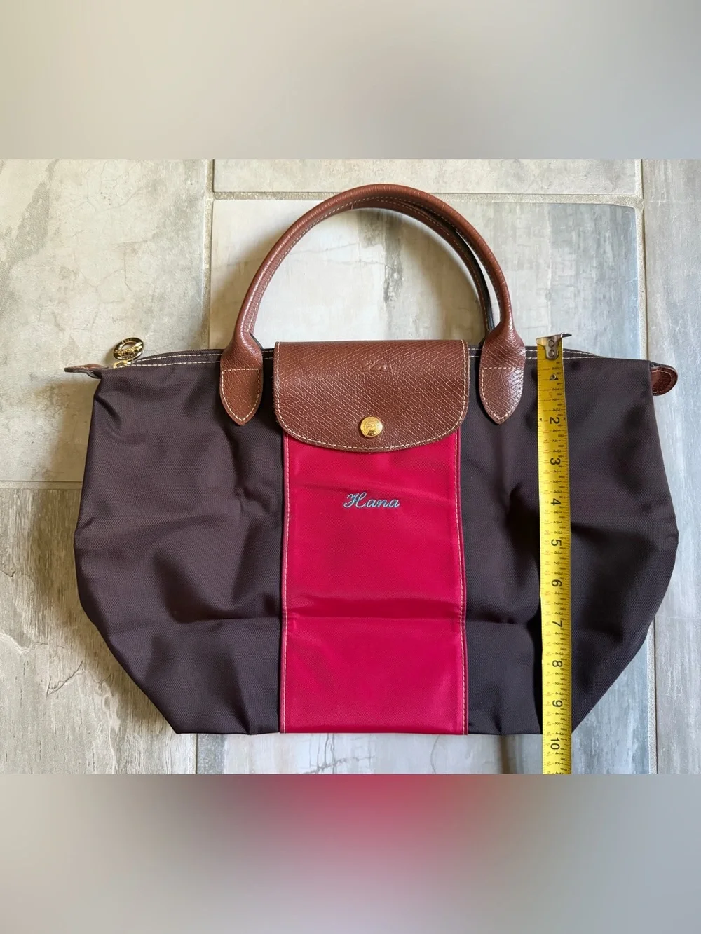 Longchamp Women Bag Handbag S Brown Red Limited Edition